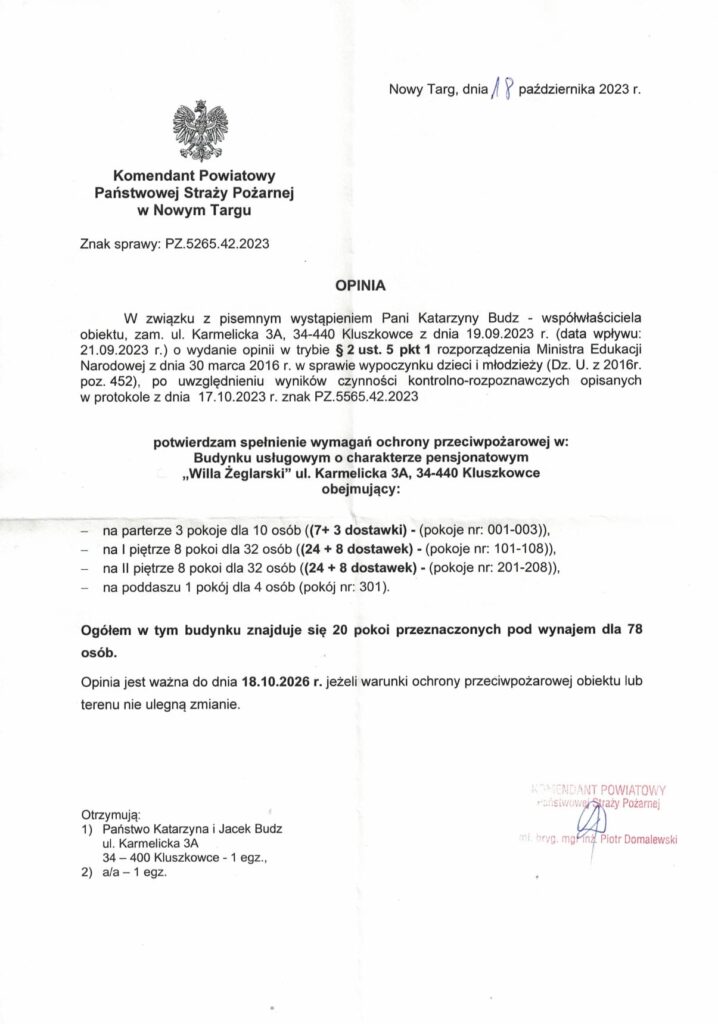 zielona szkoła opinia